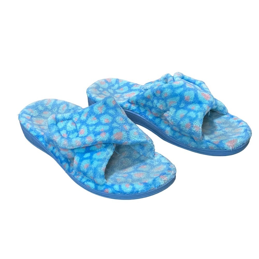 VIONIC Indulge Relax Plush Slip-On Slippers  - Size 10